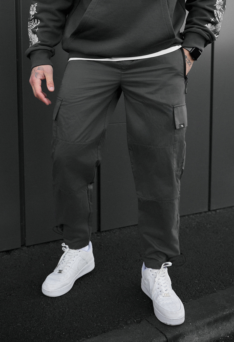 Spodnie Staff cargo ro dark gray