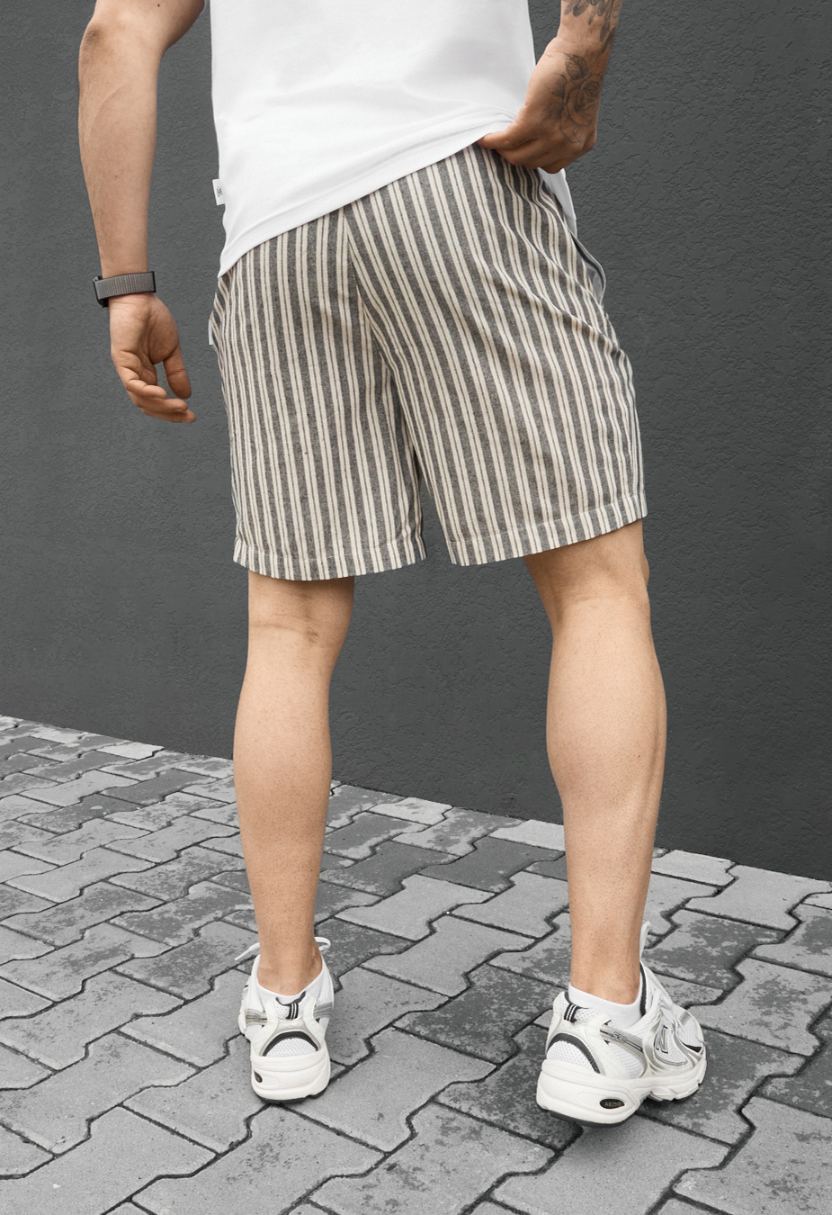 Spodenki Staff dt line gray & milk
