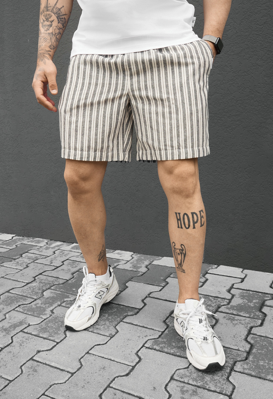Spodenki Staff dt line gray & milk