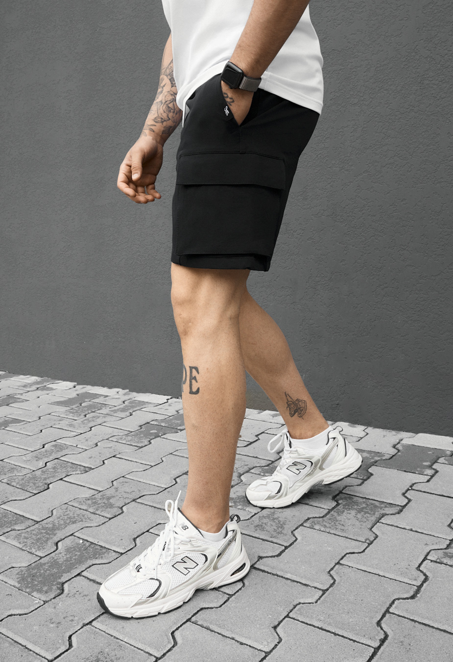 Spodenki Staff cargo tep black