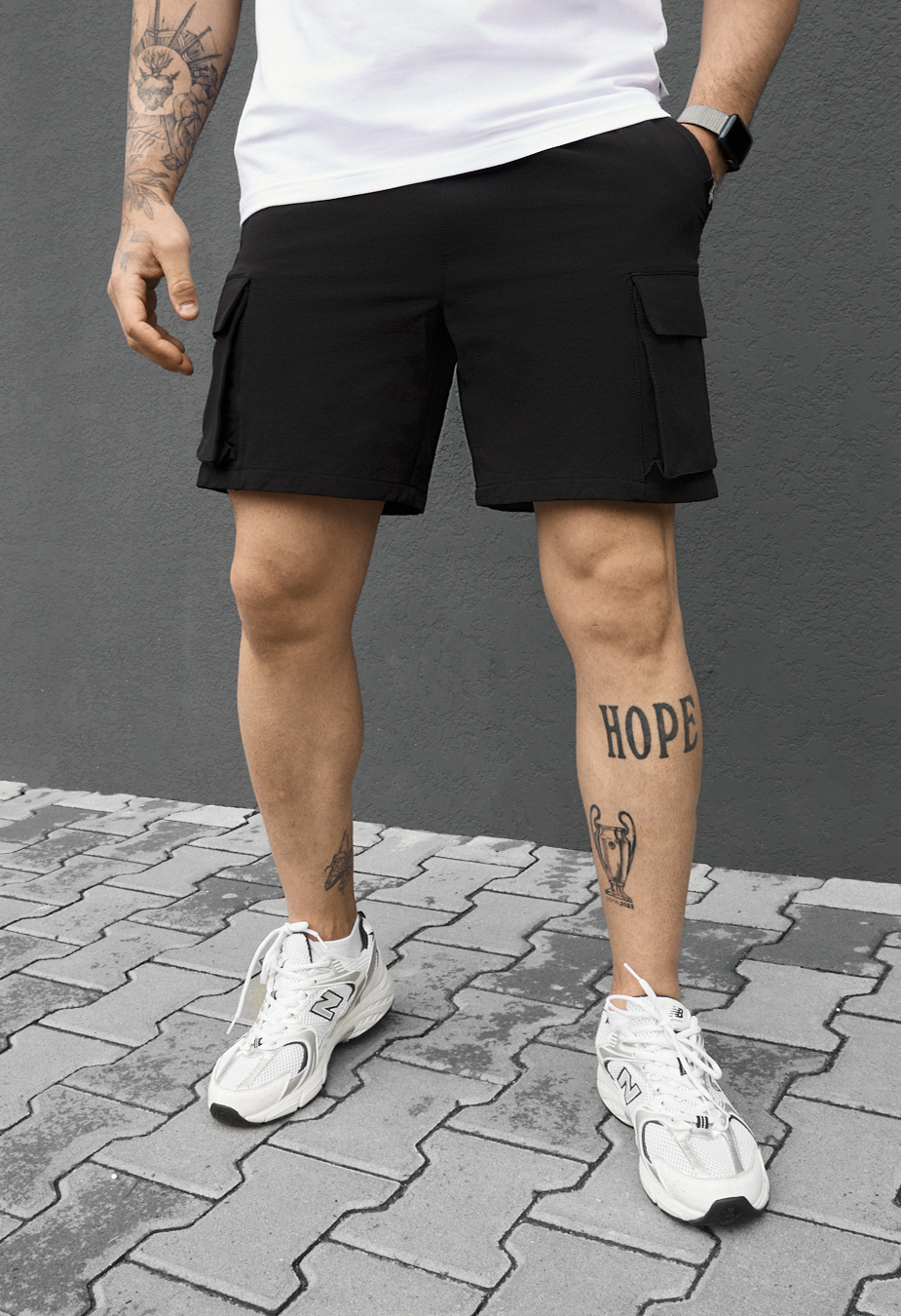 Spodenki Staff cargo tep black