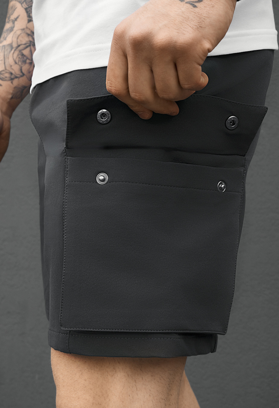 Spodenki Staff cargo tep dark gray