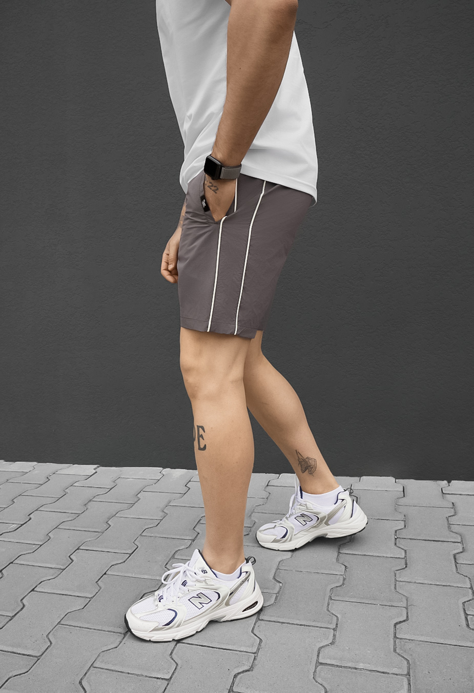 Spodenki plażowe Staff hor gray reflective
