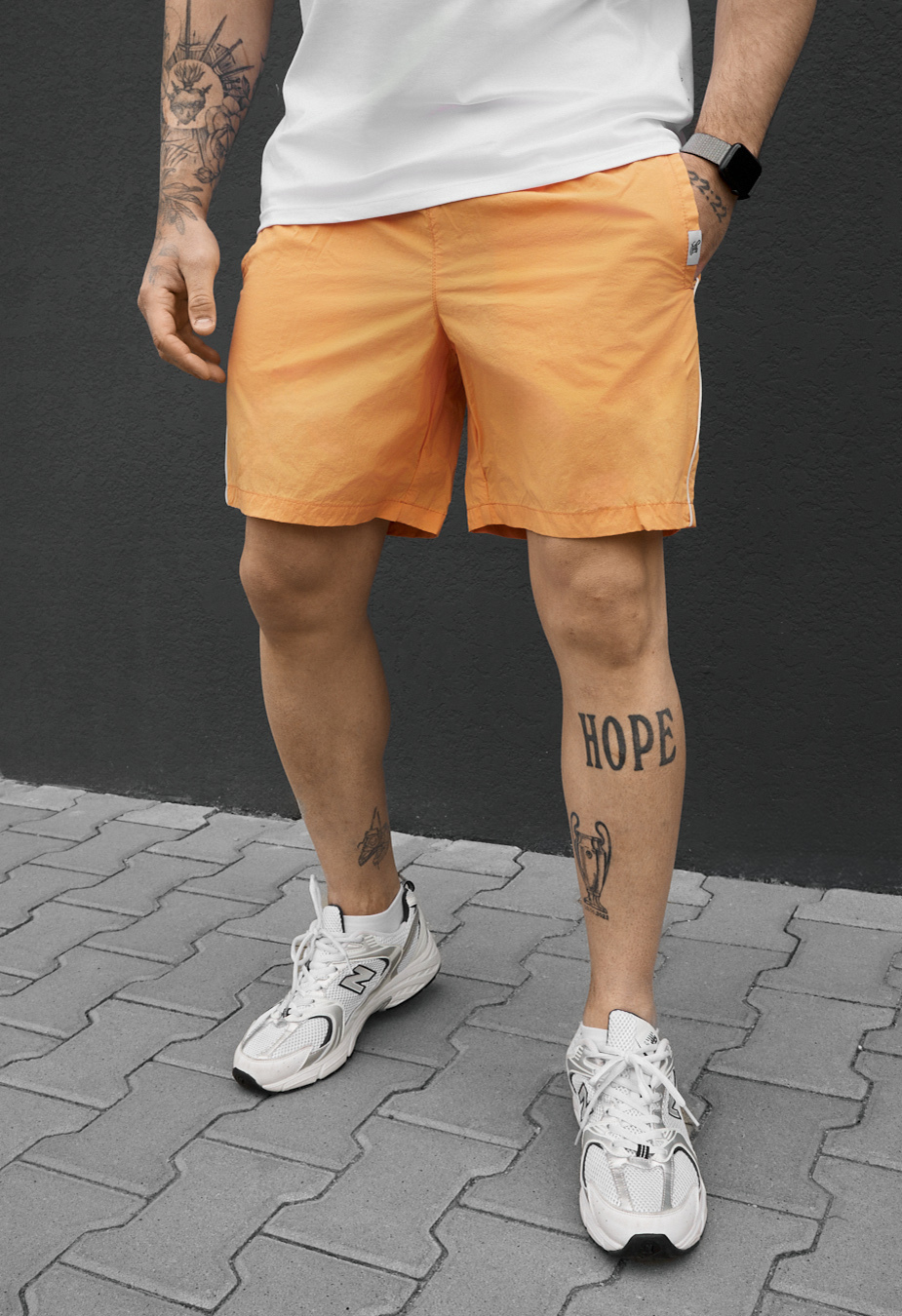 Spodenki plażowe Staff hor orange reflective