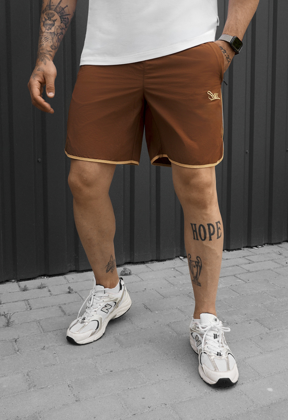 Spodenki plażowe Staff el brown logo