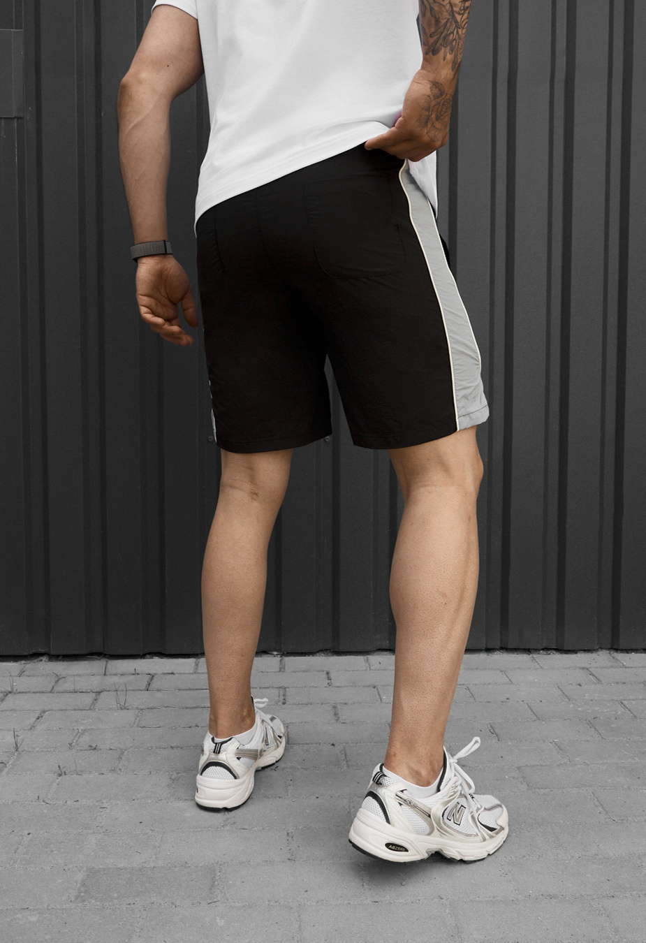 Spodenki plażowe Staff ste black & gray reflective