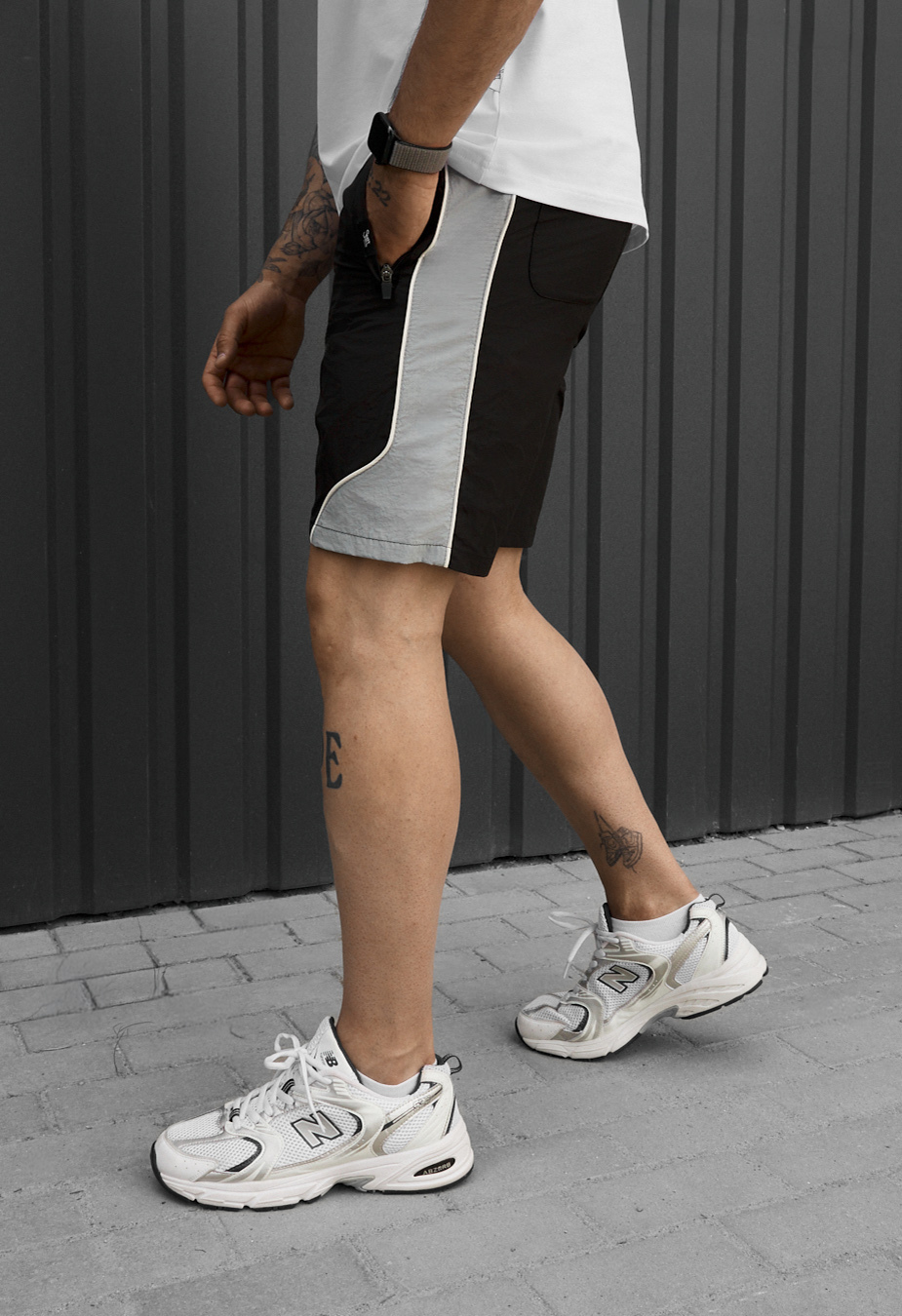 Spodenki plażowe Staff ste black & gray reflective