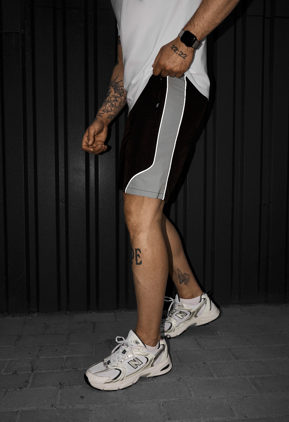 Spodenki plażowe Staff ste black & gray reflective