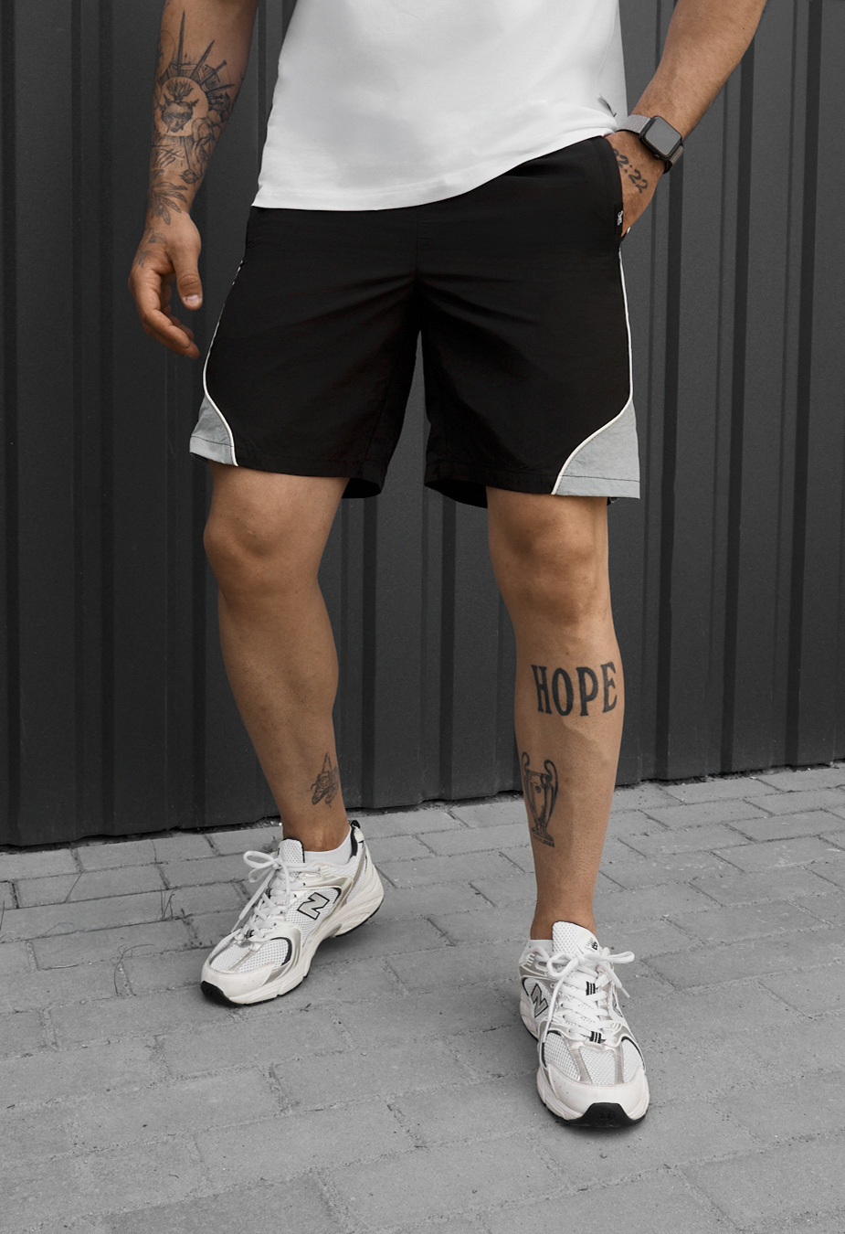 Spodenki plażowe Staff ste black & gray reflective