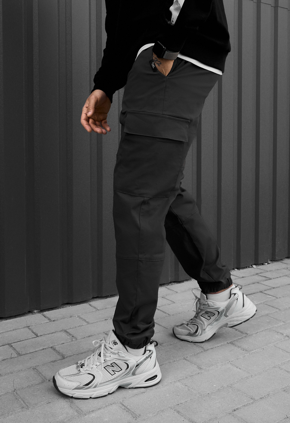 Spodnie Staff hid cargo dark gray