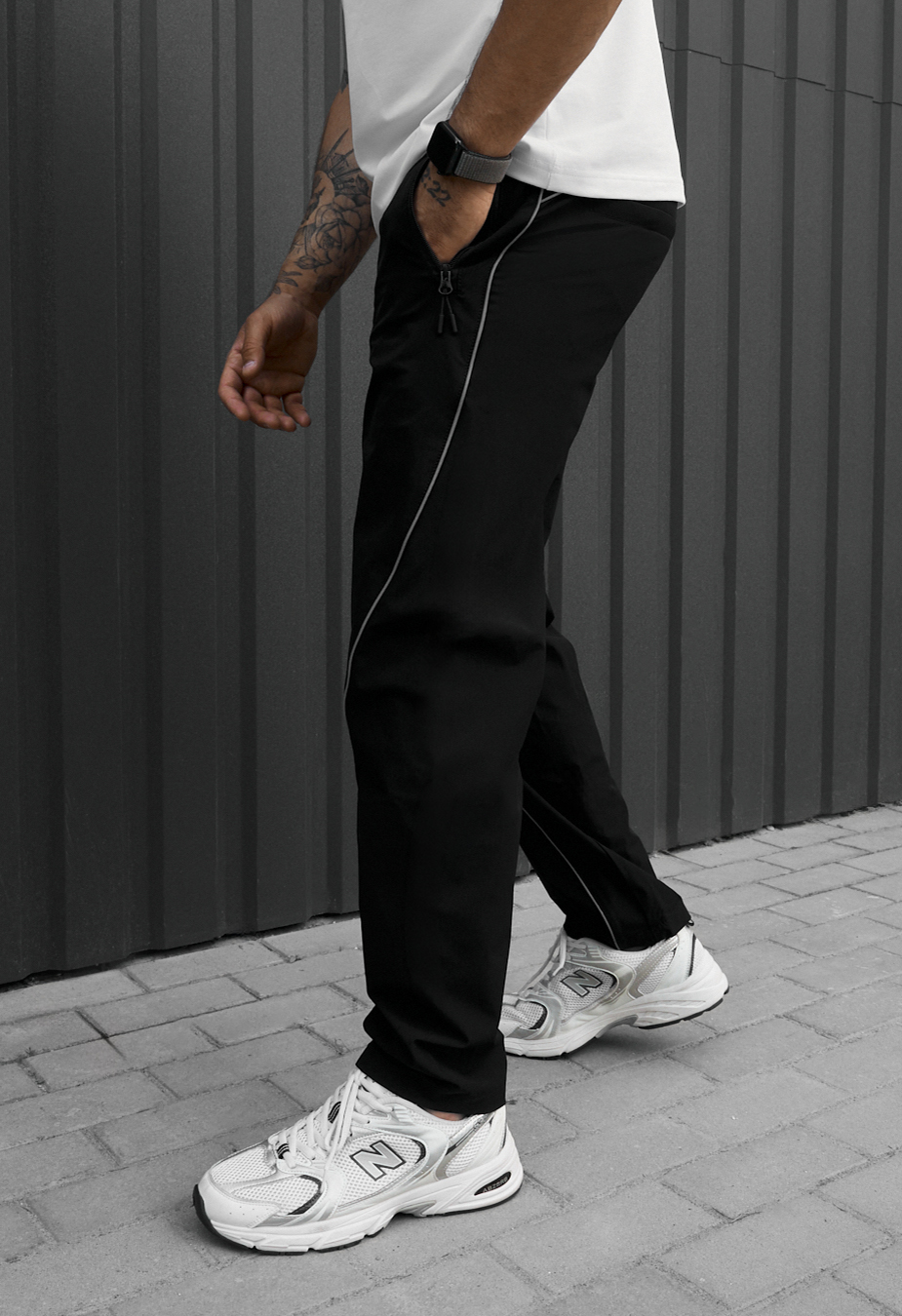 Spodnie chinos Staff mar black reflective