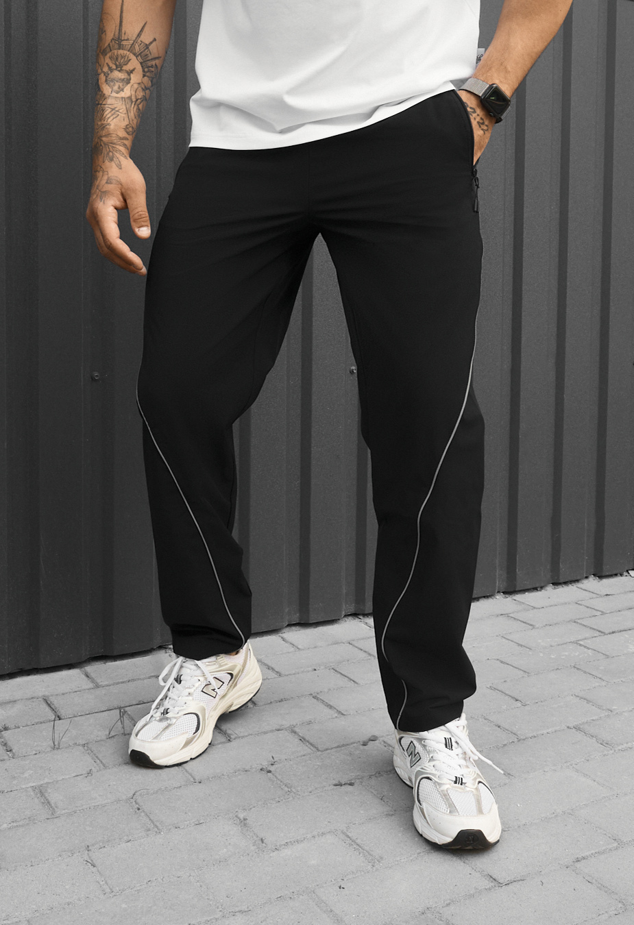 Spodnie chinos Staff mar black reflective