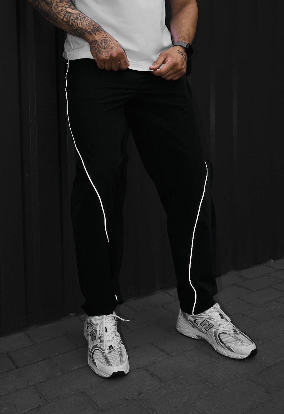 Spodnie chinos Staff mar black reflective