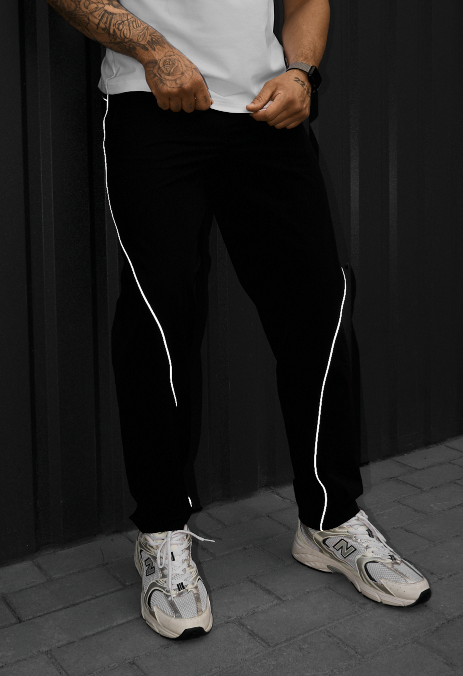 Spodnie chinos Staff mar black reflective