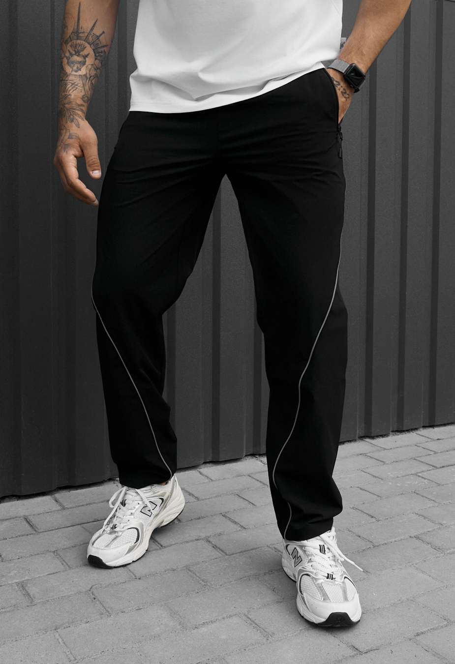 Spodnie chinos Staff mar black reflective
