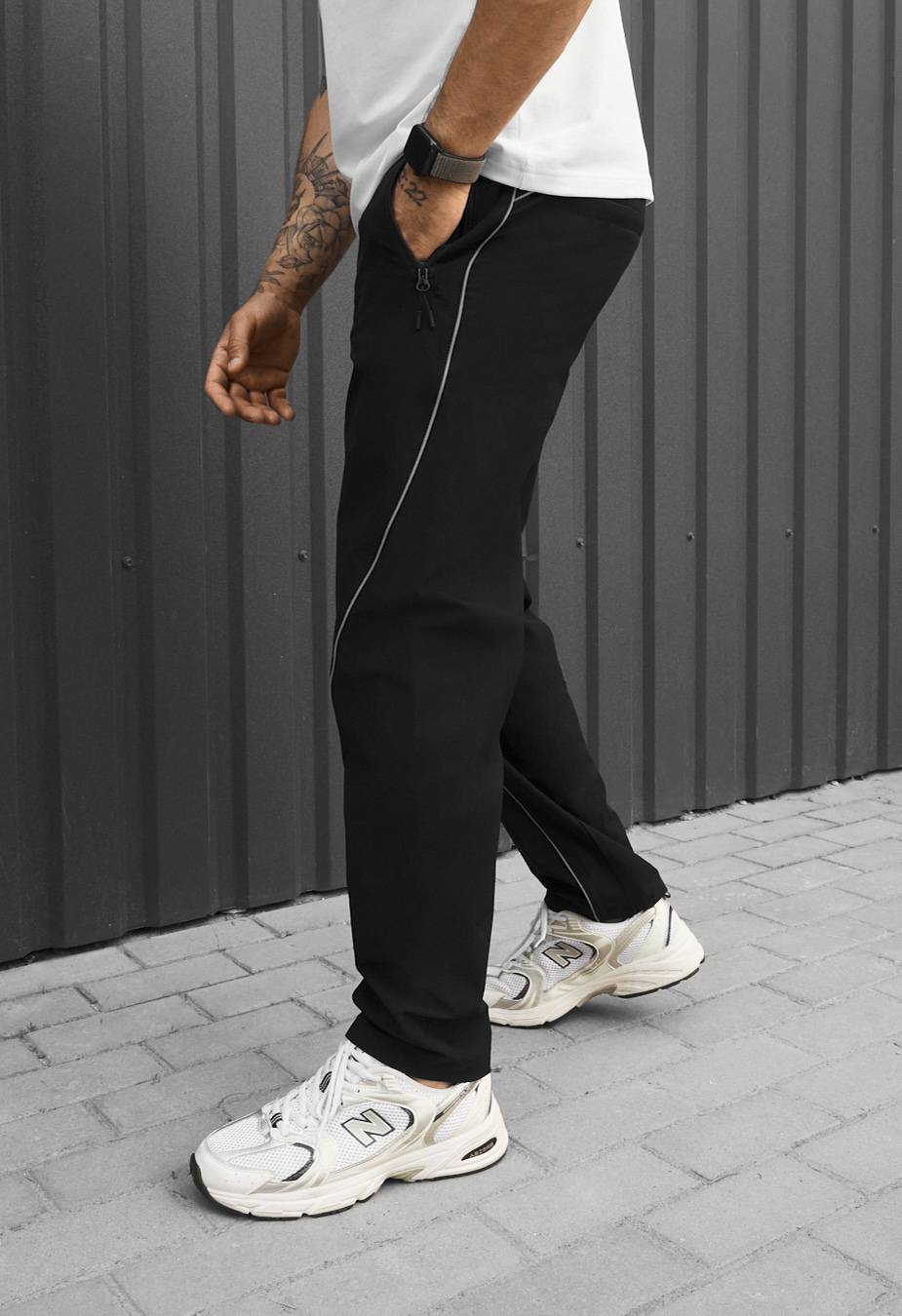 Spodnie chinos Staff mar black reflective