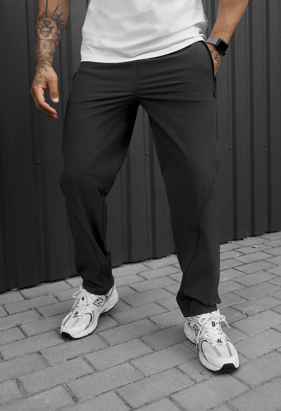 Spodnie chinos Staff mar dark gray reflective