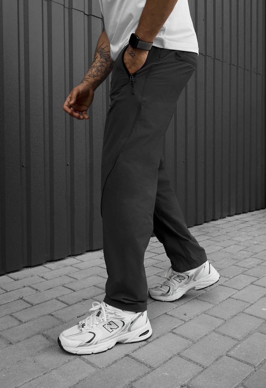 Spodnie chinos Staff mar dark gray reflective