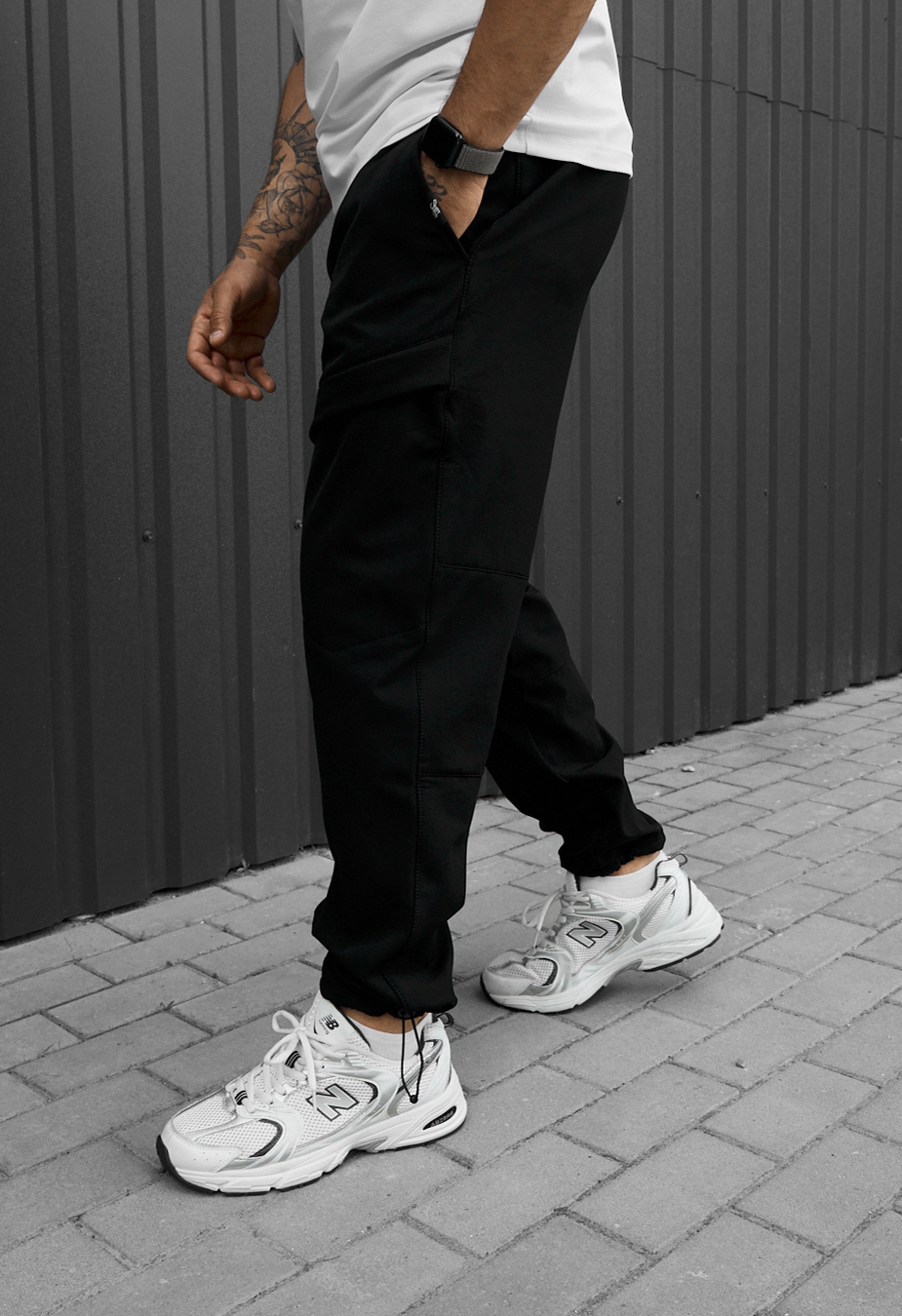 Spodnie ocieplane Staff cu black fleece