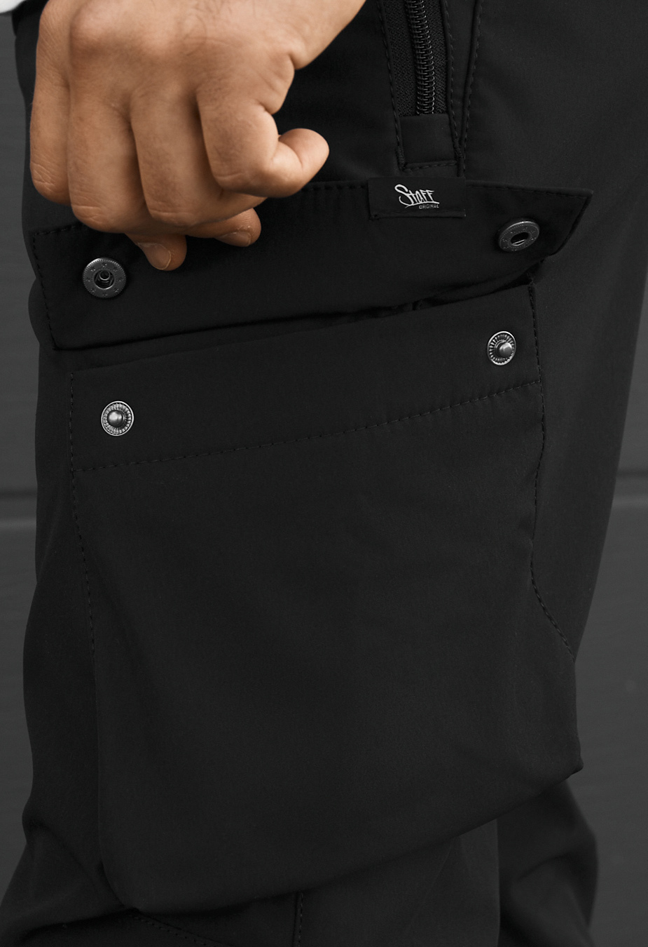 Spodnie ocieplane Staff st cargo black fleece