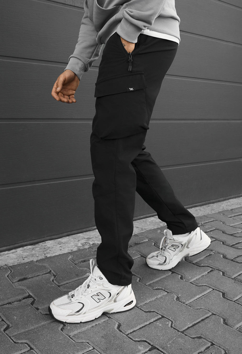 Spodnie ocieplane Staff st cargo black fleece