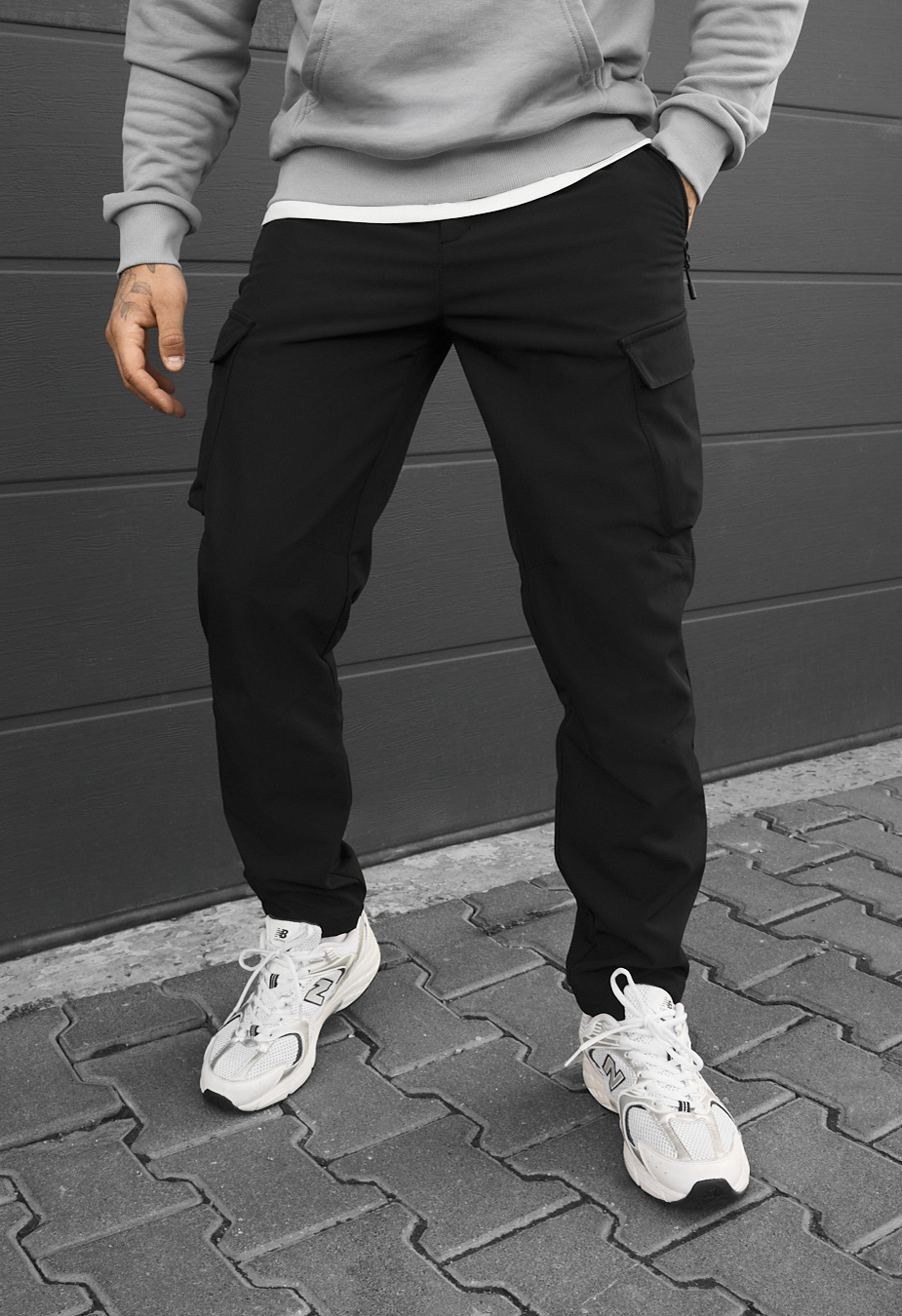Spodnie ocieplane Staff st cargo black fleece
