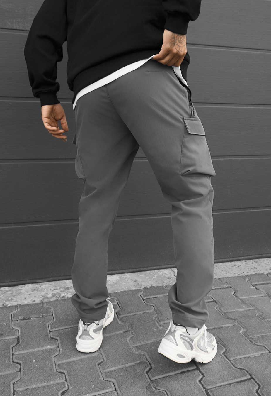 Spodnie ocieplane Staff st cargo gray fleece