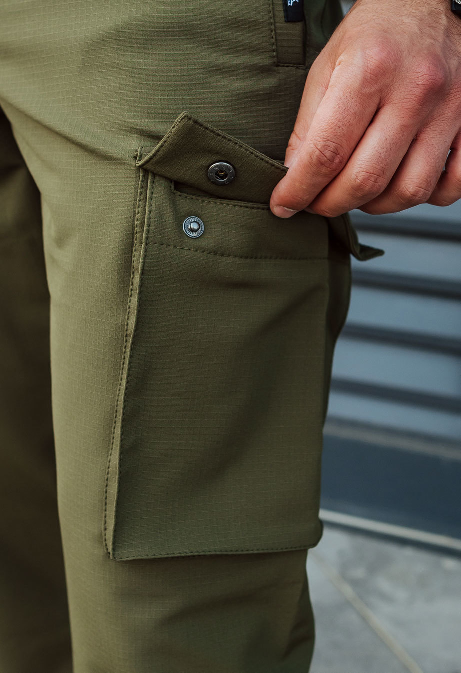 Spodnie Staff cargo tao spandex khaki