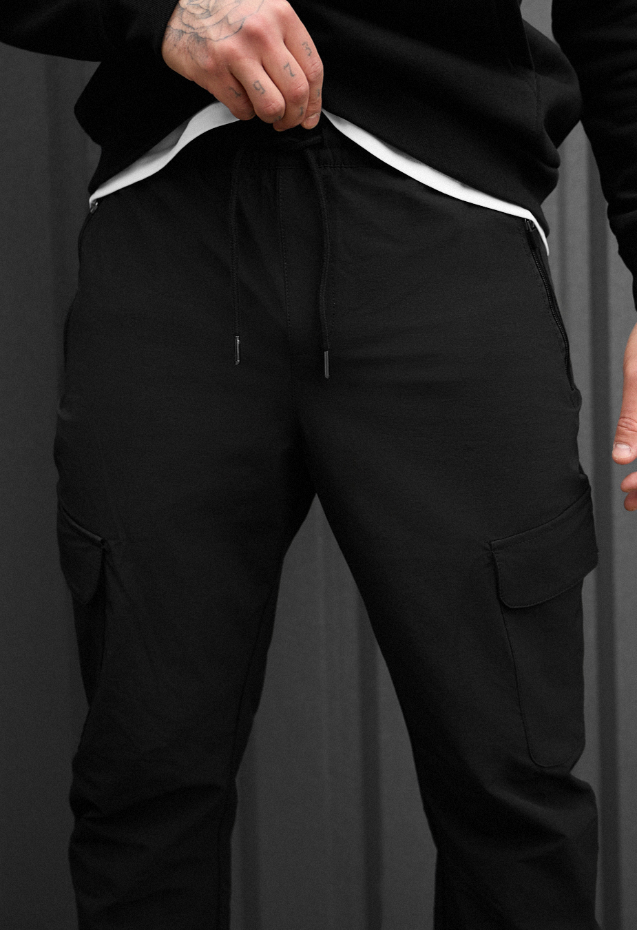 Spodnie Staff cargo tam black