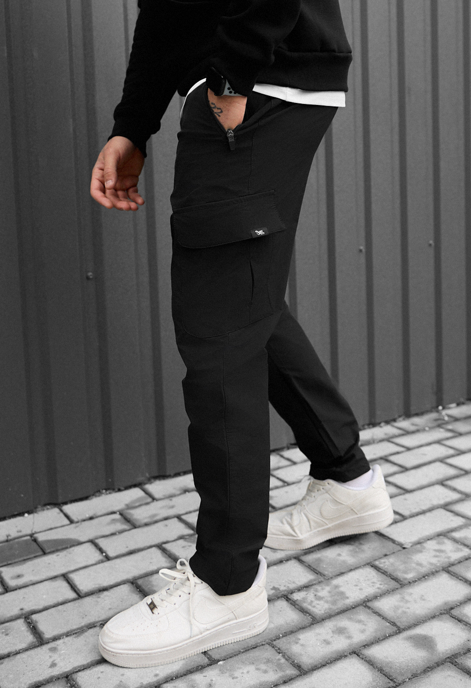 Spodnie Staff cargo tam black