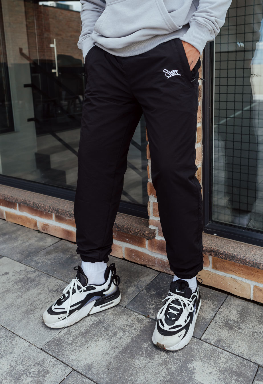 Joggery ocieplane Staff ba logo black fleece