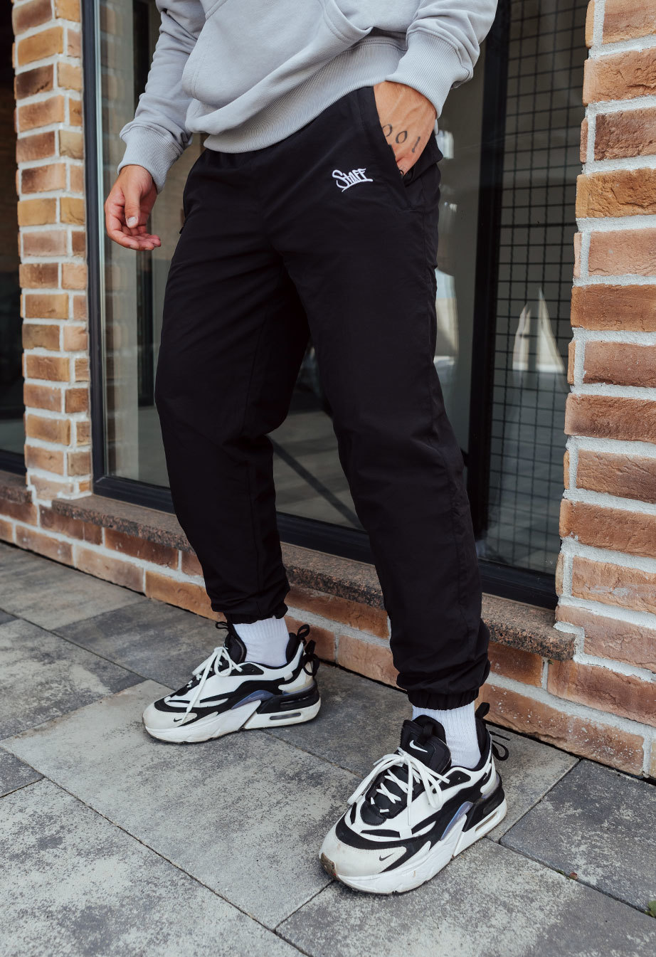 Joggery ocieplane Staff ba logo black fleece