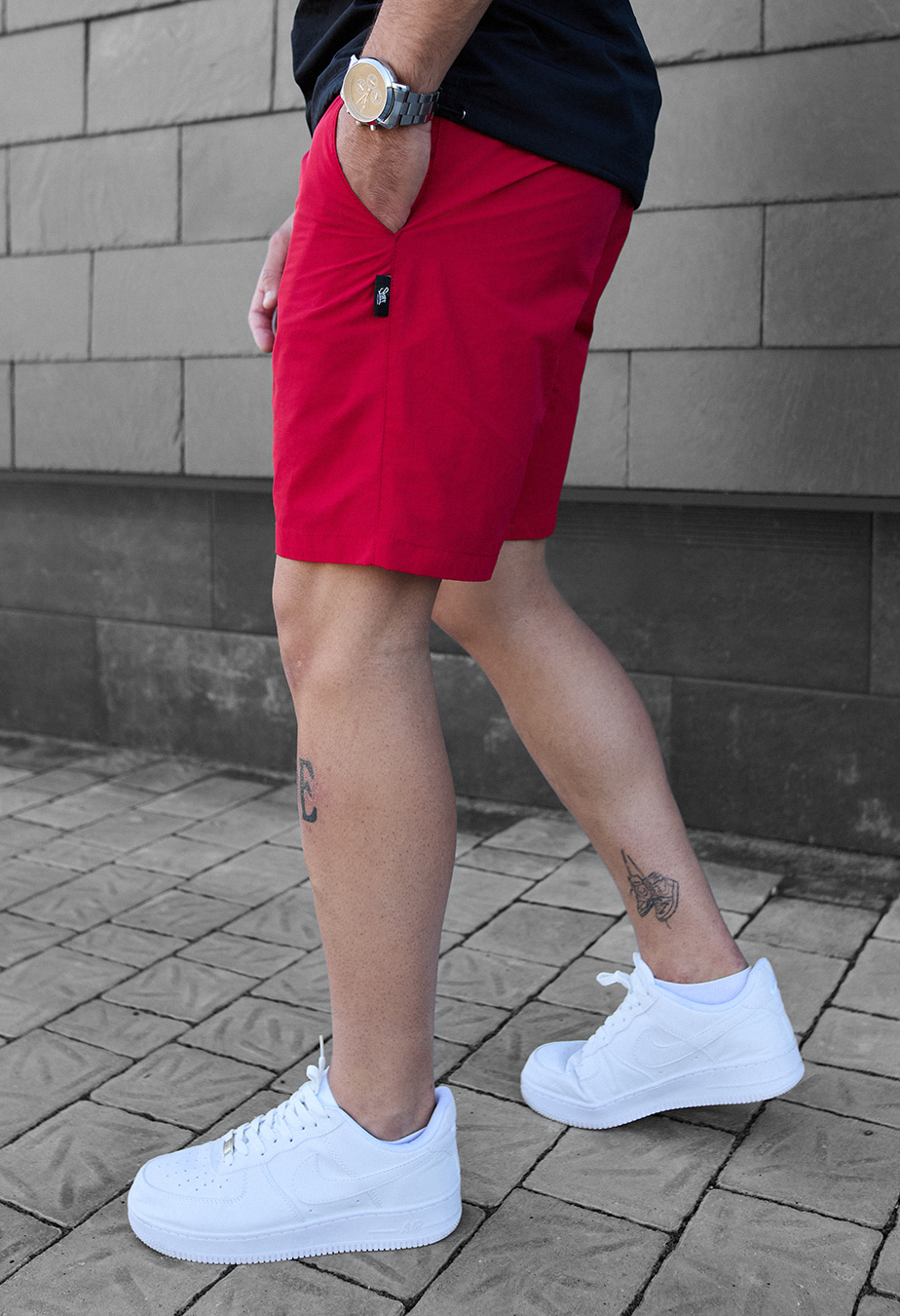 Szorty plażowe Staff ha red