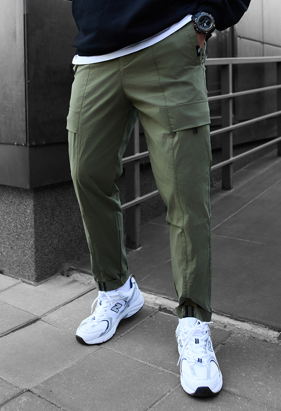 Spodnie Staff cargo pel khaki