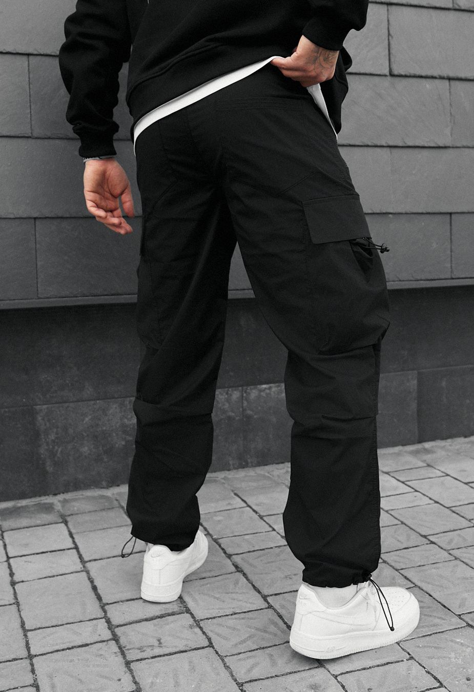 Spodnie Staff cargo tu black