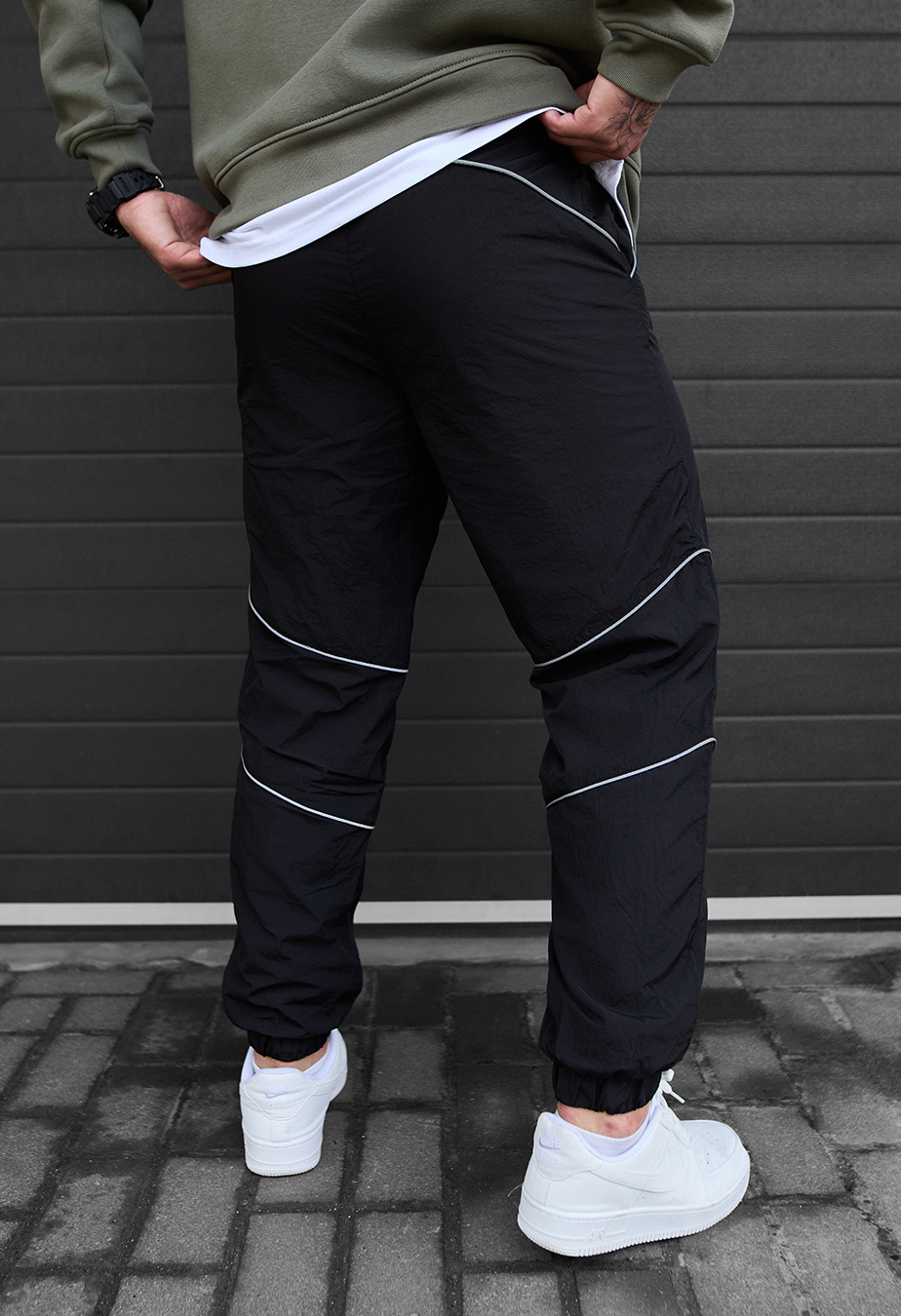 Ocieplane joggery Staff hi black fleece