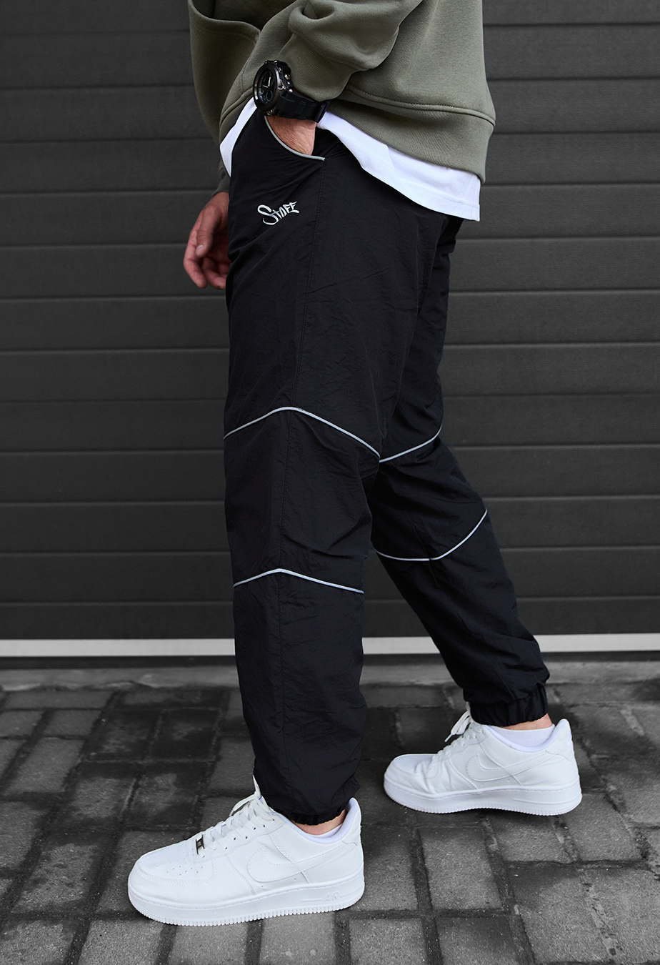 Ocieplane joggery Staff hi black fleece