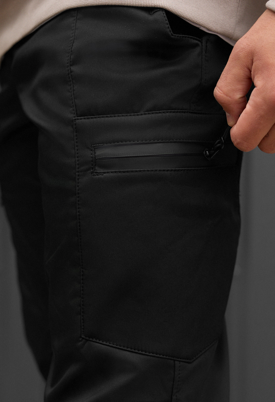 Spodnie ocieplane Staff do cargo black fleece