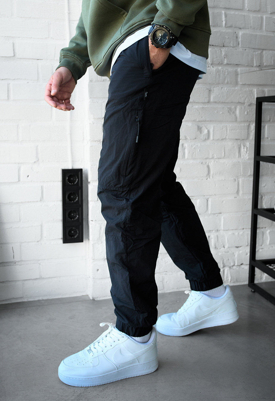 Ocieplane joggery Staff te black fleece