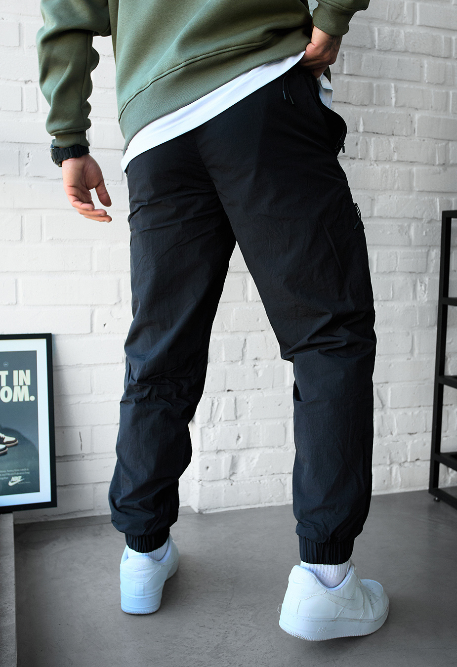 Ocieplane joggery Staff te black fleece