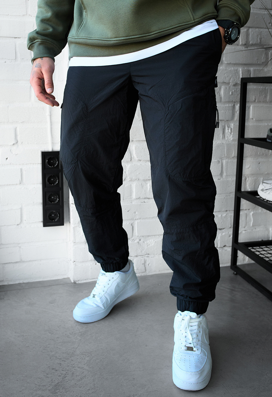 Ocieplane joggery Staff te black fleece