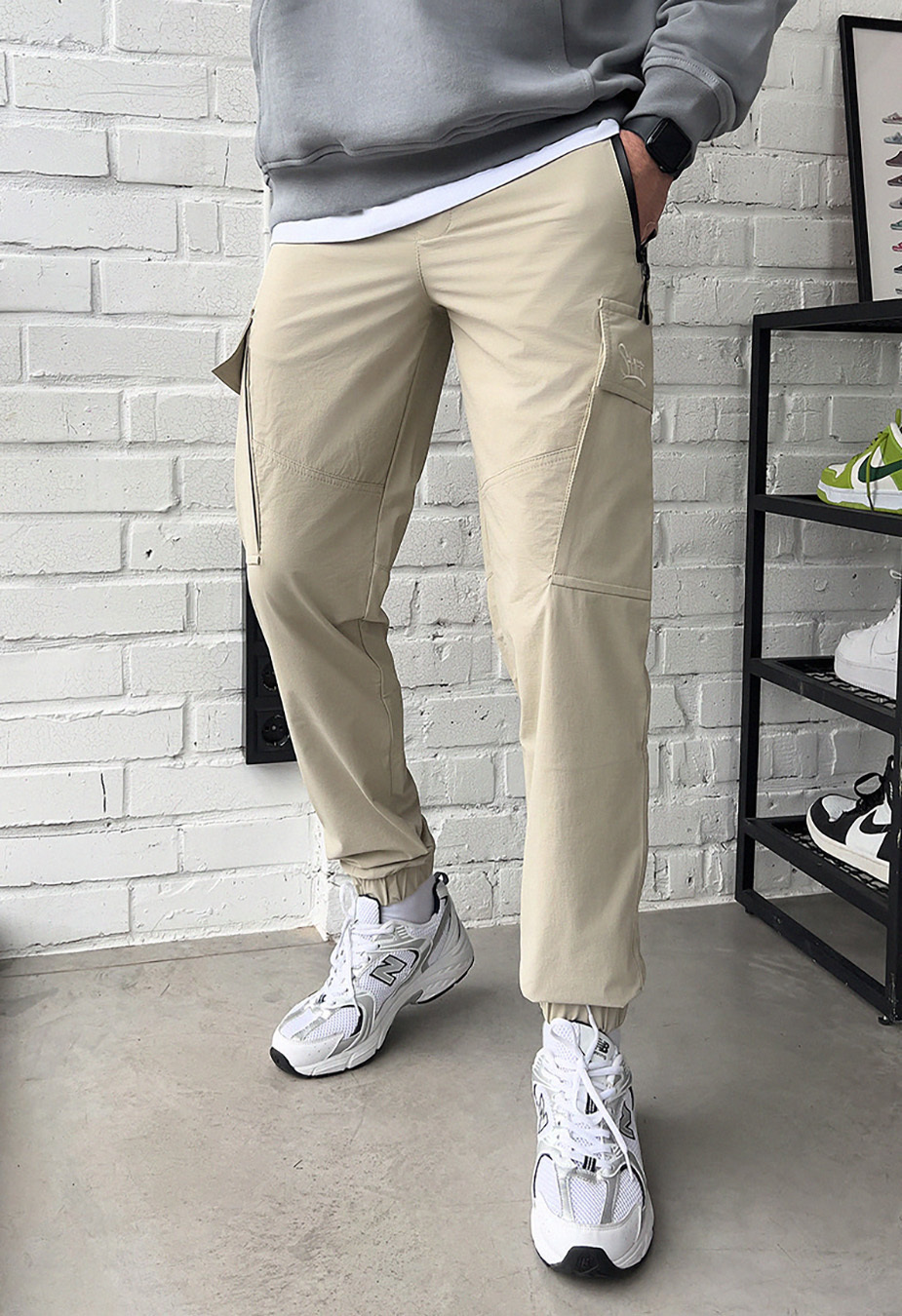 Spodnie Staff cargo pa light beige