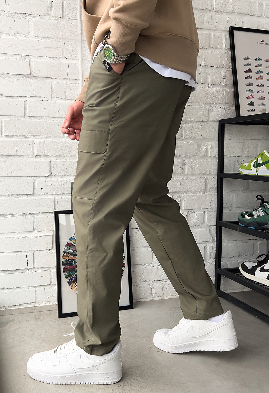 Spodnie Staff cargo me khaki