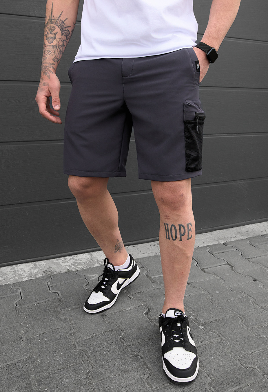 Spodenki Staff cargo sit dark gray