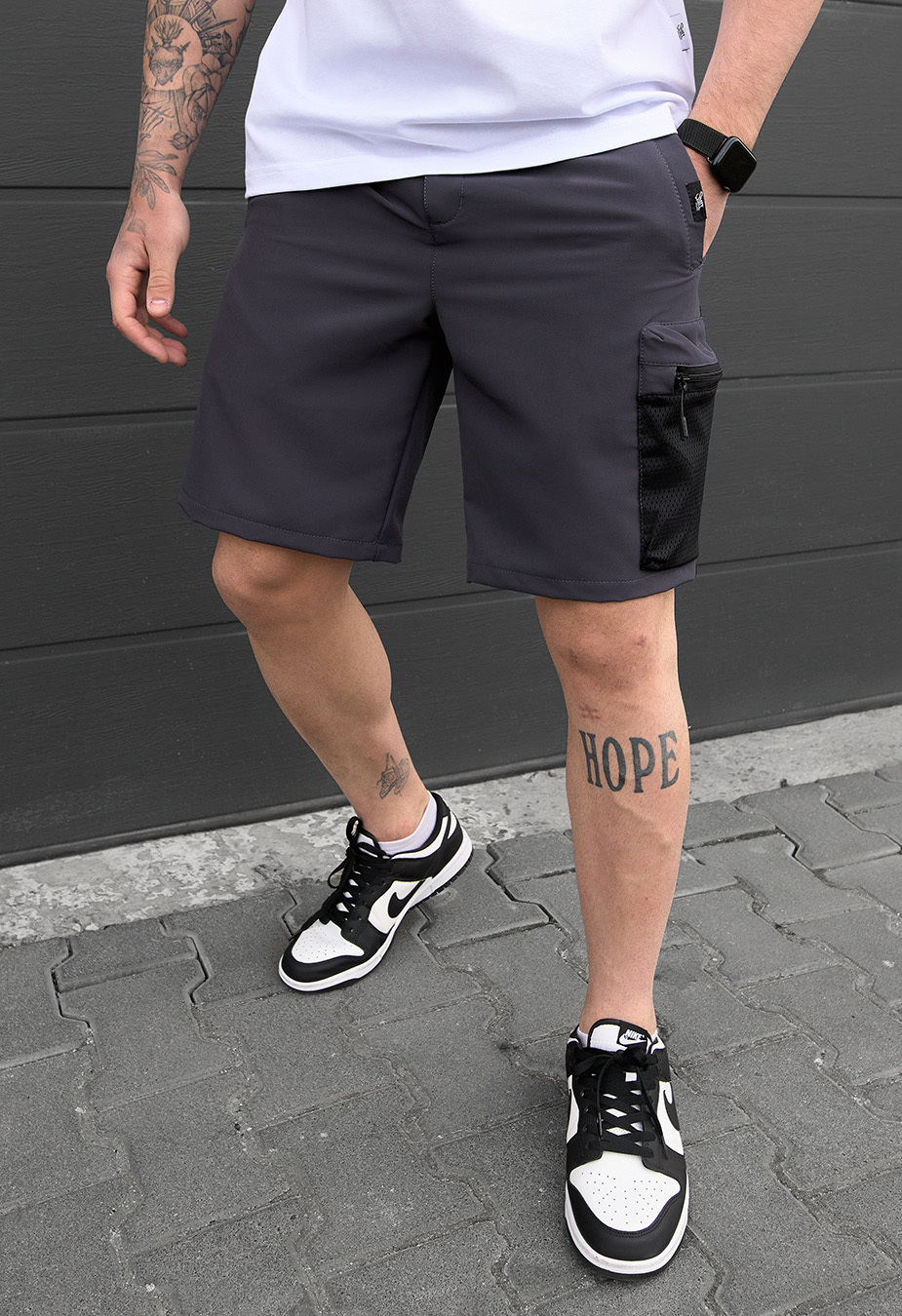 Spodenki Staff cargo sit dark gray