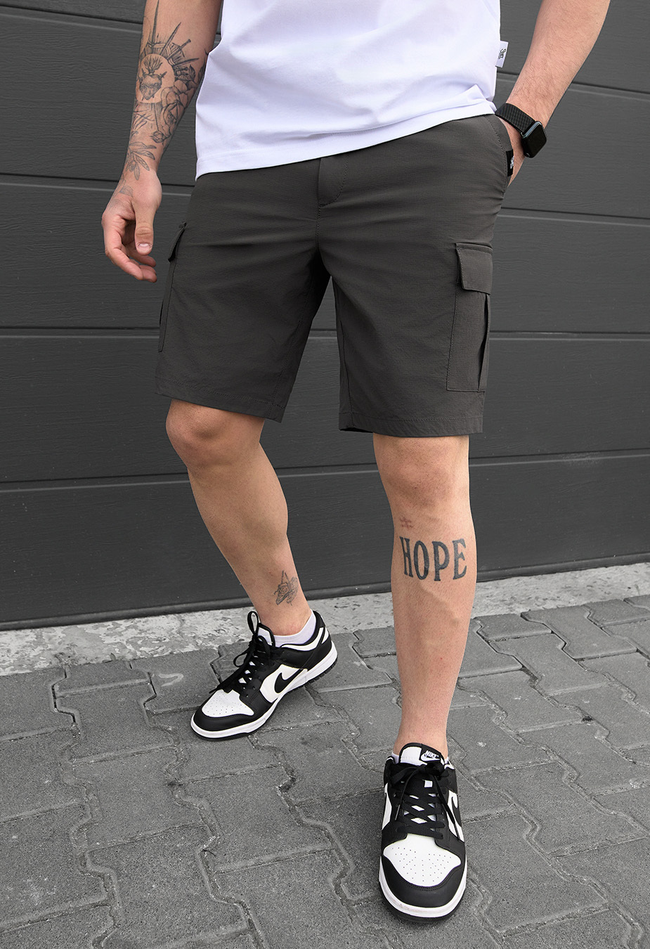 Spodenki Staff cargo nek dark gray