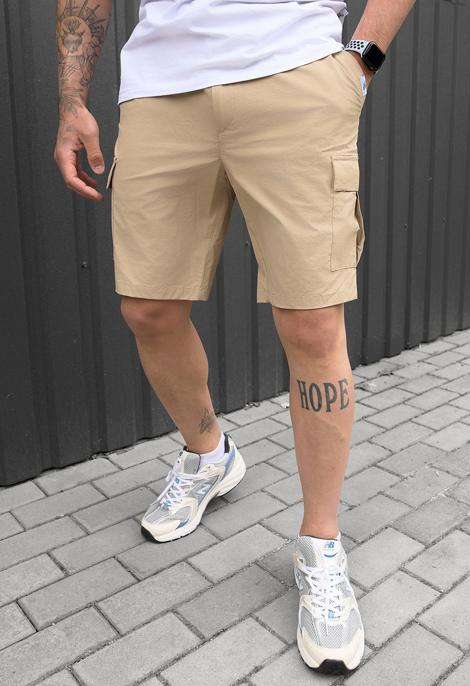 Spodenki Staff cargo nek beige