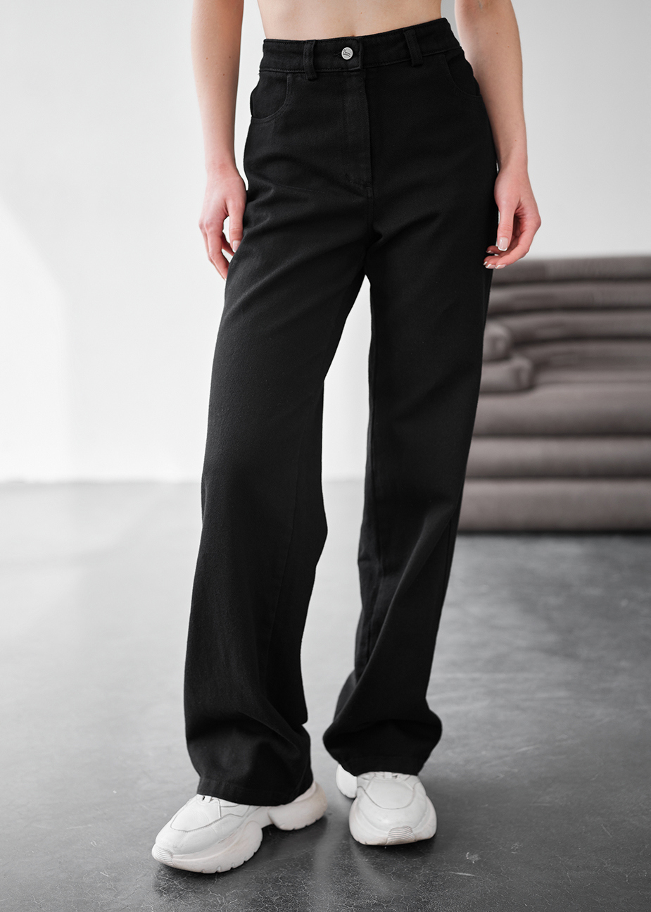Dżinsy Staff vin black wide-leg