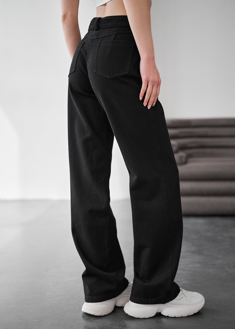 Dżinsy Staff vin black wide-leg
