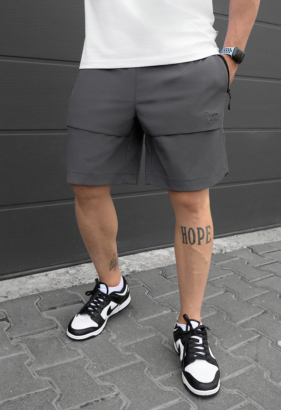 Spodenki Staff cargo vin gray